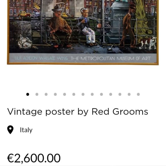 Vintage Red Grooms' Chance encounter at 3am ©1987 poster - Picture 1 of 8